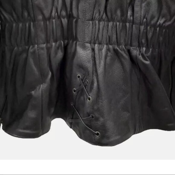 UNIK Premium Women's XL Black Leather Motorcycle Jacket Removable Lining Western - Picture 8 of 11